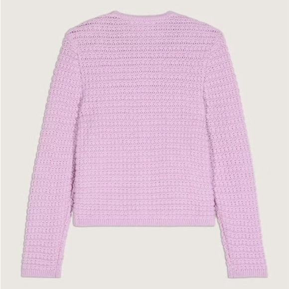 NEW Ba&sh Bash  Gaspard Tweed Cardigan Jacket In Purple Lilac | size 1 / S - Picture 5 of 13